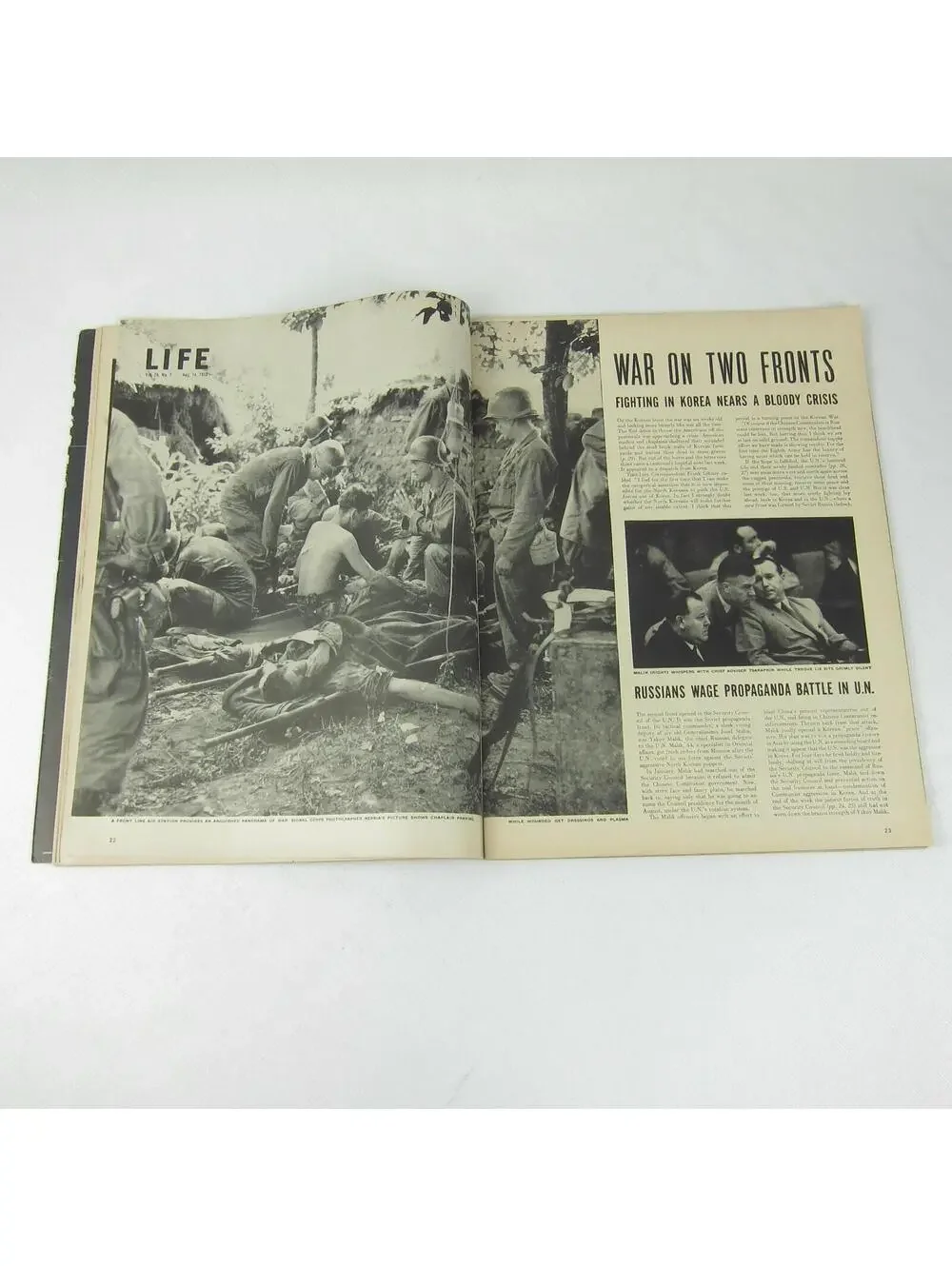 LIFE Magazine August 1950 Peg-Leg Admiral John Hoskins, Korean War, Marie Wilson